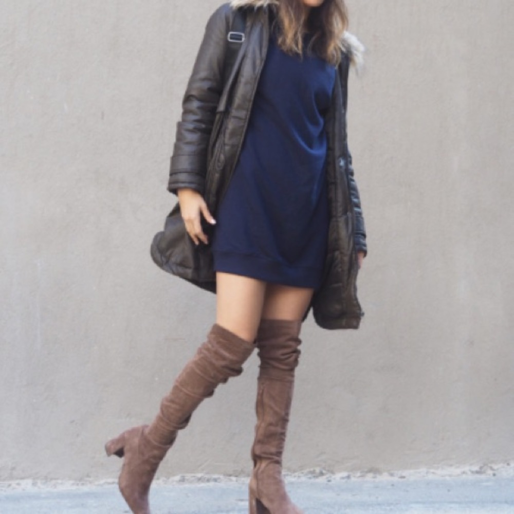 Free People Navy Blue Sweater dress